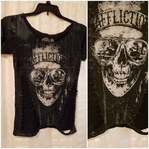 Affliction skull shirt
